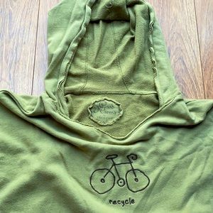 life is good  - green “recycle” hoodie